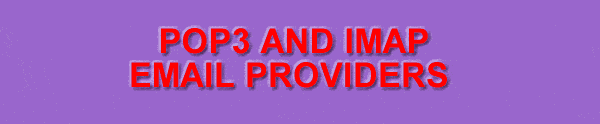 pop3 and imap e-mail providers